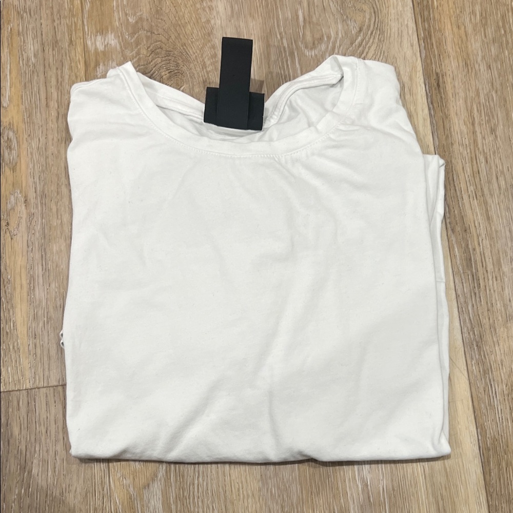 H&M Slim Fit White Crewneck T-Shirt